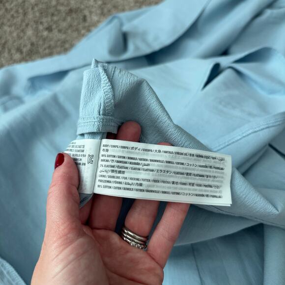 Abercrombie & Fitch A&F Mila Midi Dress A Line Sz Small Lilac Blue Square Neck - Picture 12 of 15